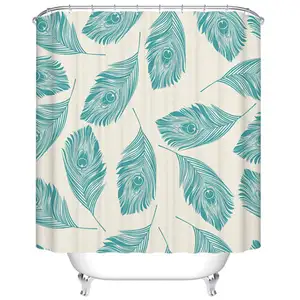 Manufacturers selling explosive thickened polyester shower curtain digital printed a variety of patterns can be picked to create
