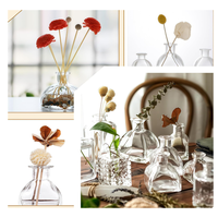 Bouteille diffuseur vide en verre transparent 50ml 100ml/3.4oz, rechargeable, pour diffuseur d'arômes, pot, vase, contenant de parfum