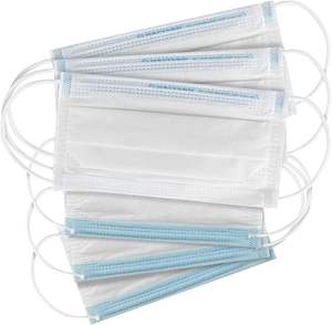 3 طبقات حماية مريحة للاستعمال مرة واحدة غير منسوجة عبوة فردية قناع وجه أبيض مسطح يوميًا - Product Image 1