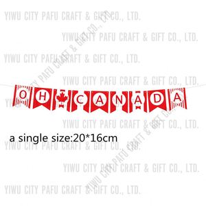 2023 Day Decoration National Custom Flag Canada Paper Hat Hanging Swirl Banner Balloon Event Party Kit - Product Image 3