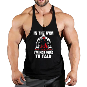 Sports Vest <b>Men's</b> Shoulders Loose Summer Polyester Printing Plus Size Outdoor High Quality Fitness Sports Vests - Product Image 6