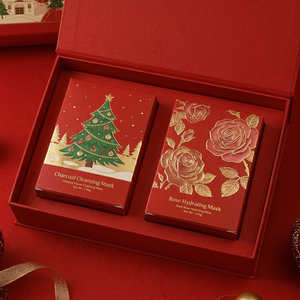BEIHAO Weihnachts-Spezial Rose Hyaluronsäure Feuchtigkeitsspendende Tuchmaske 7A Antioxidativ Antibakteriell Grüner Tee Ölkontrolle - Product Image 1
