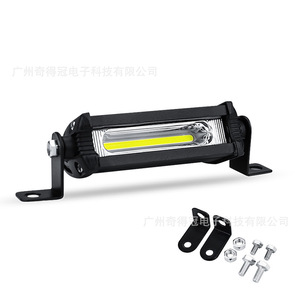 Qidewin Mini Cob <b>Led</b> <b>Work</b> <b>Light</b> 9W Single Row Off Road Vehicle Lighting With Mounting Bracket Set - Product Image 4