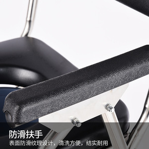 Stainless Steel Commode <b>Chair</b> Portable Toilet <b>Chair</b> For Elderly And Pregnant Women Hospital <b>Chair</b> With Foam <b>Padding</b> - Product Image 3