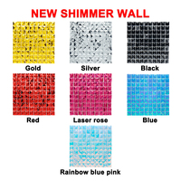 Nouveau fond de scène mural en plastique carré brillant doré 3D 30x30cm avec paillettes pour décorations de fête