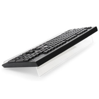 Rak Display Aksen Modern 1-Tingkat untuk Keyboard Komputer, Terbuat dari Akrilik Transparan Ramah Lingkungan, Sudah Terakit, dan Dapat Disesuaikan