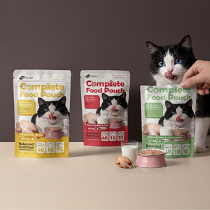 Nourriture humide OEM, mousse pâtée poulet et citrouille, sachet de 85 g, friandises pour chat, purée pour chat - Product Image 1