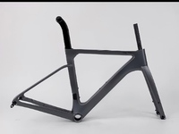 Cadre de vélo de course aérodynamique en fibre de carbone avec frein à disque, axe traversant, câblage interne, 12 vitesses, 700c, pour hommes et femmes, vente en gros