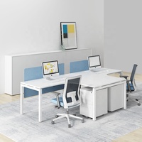 Pieds de bureau en métal Table de bureau en forme de T Mobilier de bureau moderne pour deux