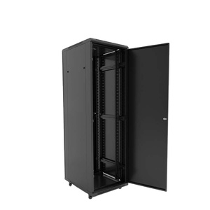 Gabinete de Red de Acero Geyida <span class=keywords><strong>GA</strong></span> con Puerta de Vidrio Templado, 22 Puertos <span class=keywords><strong>LAN</strong></span> Cableados, Unidad de Rack de 18U, 600x600x1200mm - Product Image 1