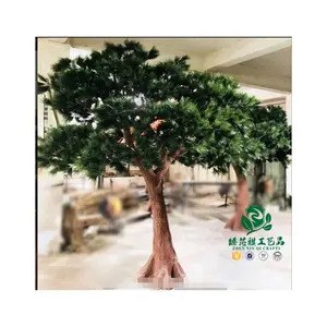 Zhen xin Qi crafts Artificial pine tree fiberglass wood plastic branches decorative