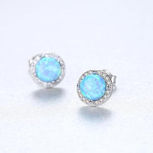 CZCITY 2024 Trendy <strong>Small</strong> Cute Opal <strong>Stud</strong> Earrings Women 925 Sterling <strong>Silver</strong> Clear Cubic Zirconia Women Ear <strong>Stud</strong> - Product Image 5