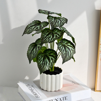 Composition florale créative de 12 plantes vertes en pot de grande taille pour la décoration intérieure, ornement de verdure pour salon et bureau, accessoire de photographie