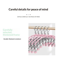 Cedar space En gros, Séchoir à linge à 10 pinces en acier inoxydable courbé, avec serrage robuste, gain de place et conception antidérapante