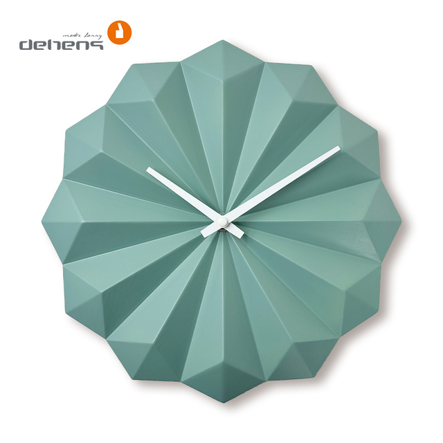 Original Design Plastic Wall Clock for office Quartz Movement Unique Modern Simple Custom Design Living Room Mint Green Silent