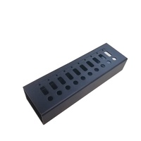Boîtier d'alimentation en aluminium sablé CNC de précision OEM sur mesure, services de fraisage, électroérosion à fil et brochage, finition noire