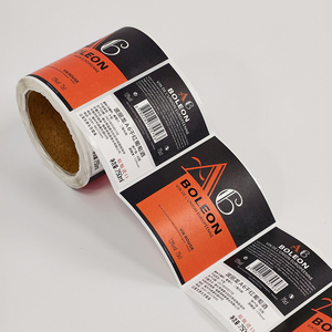 Textured Canvas Effect Paper <b>Sticker</b> Wrinkle Resistant Custom <b>Logo</b> For Premium Tea Coffee Tin Cans - Product Image 1