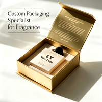 Scatola Regalo Personalizzata a Forma di Libro in Cartone, Confezione di Lusso per Bottiglie di Profumo in Vetro con Chiusura Magnetica