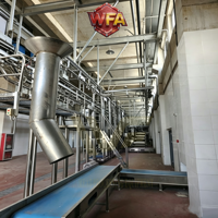 Ligne d'abattage de bétail WFA, équipement de transformation d'abattoir de bovins, écoénergétique, capacité de 100 bovins/jour, multi-tension (220V-480V)