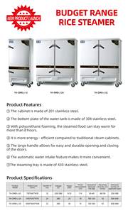 Vaporera Industrial de Bajo Precio, 24 Bandejas, Vaporera para Cocinar Arroz, Gabinetes de Vaporera, Máquina Vaporera de Acero Inoxidable - Product Image 3