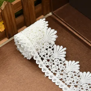 Tissu de dentelle brodée pour femmes, tulle africain, dentelle fine, blanc, bordure, nouvelle collection, haute qualité