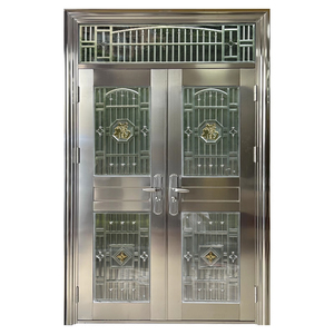 Porta Esterna Antieffrazione a <span class=keywords><strong>Doppia</strong></span> <span class=keywords><strong>Anta</strong></span> in Acciaio Inox 304 Bamus Moderna con Garanzia di 1 Anno per Villa e Fattoria - Product Image 5