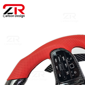 Volant en fibre de carbone personnalisé pour Mercedes Benz C300 GLC X253 C253 W211 W221 W222 E63 <span class=keywords><strong>AMG</strong></span> C63 W212 W205 W204 W213 2012-2021 - Product Image 5