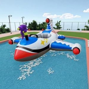 Juguetes Acuáticos Inflables de PVC de 0.3mm para Niños, Asiento Flotante con Forma de Avión y Pistola de Agua - Product Image 6