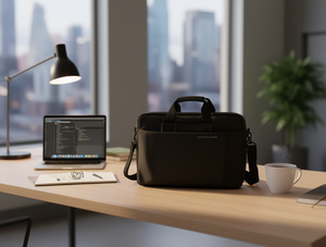 Borsa a tracolla per laptop in nylon con chiusura protettiva con maniglia per uso quotidiano - Product Image 2