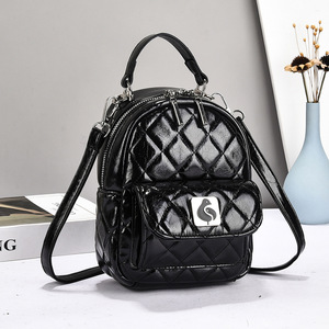 Sac à dos pour femme An Ru Shi, sac à bandoulière matelassé argenté, souple, pour un usage quotidien - Product Image 3
