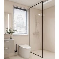 Porte de douche coulissante en verre sans cadre sur mesure en acier inoxydable, double rail, verre trempé de 10 mm, design moderne