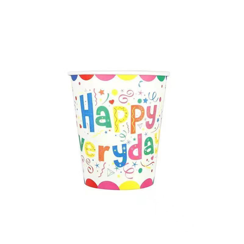Gobelets en papier colorés de 230 ml (10 gobelets)