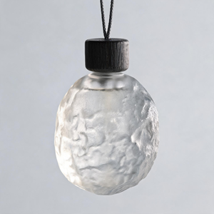 Flacone diffusore in vetro smerigliato all'ingrosso per <span class=keywords><strong>auto</strong></span>, bottiglia vuota per profumo da appendere, fiala deodorante per <span class=keywords><strong>auto</strong></span> con tappo in legno - Product Image 2