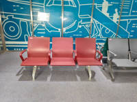 Chaises d'attente modernes en PU de haute qualité, personnalisées, 3 places, pour hôpitaux, écoles, gymnases, espaces publics, garantie 5 ans