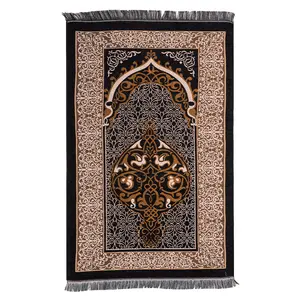 En kaliteli namaz kilim anti-silp müslüman İslami 3D-printed Sajda ibadet Janamaz lüks taşınabilir seccade