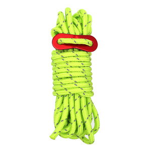 Reflective <b>Rope</b> 4M Polyester With Aluminum Alloy Buckle For Camping Tent Tarpaulin <b>Guy</b> <b>Ropes</b> - Product Image 1