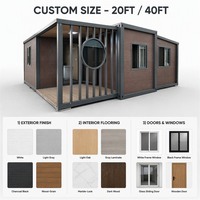 Maison conteneur pliable et extensible 20ft 40ft, mini-maison préfabriquée avec terrasse, certifiée CE ISO9001 pour les États-Unis, l'Europe, l'Australie, fabricant OEM