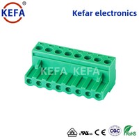 Borniers de connexion unisexe en cuivre KF2EDGK-5.0/KF2EDGK-5.08 12-24AWG, 10A max. ampères continus, 2-24 pôles