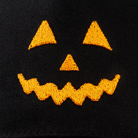 Casquette de baseball réglable en polyester et coton avec broderie Jack O'Lantern d'Halloween, style ethnique rayé