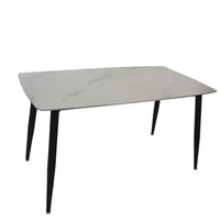 Meubles de luxe en céramique pierre métal table et chaise de salle à manger restaurant tables à manger en marbre