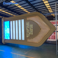 Panneau publicitaire extérieur personnalisé autoportant, écran vidéo LED à pixels, boîte à lumière LED en acrylique pour la publicité commerciale