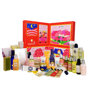 Advent Calendar Customized Skin Care Candle Wholesale Rectangular Cardboard Christmas Advent Calendar Beauty Packaging Gift Box