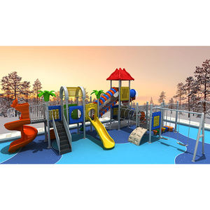 Grande aire de jeux extérieure avec toboggan en acier Manèges de <span class=keywords><strong>parc</strong></span> d'attractions pour les enfants pour les espaces publics de l'école de jardin - Product Image 4