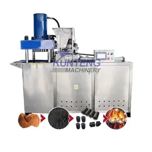 Fully automatic bio coconut shell compressed charcoal coal making briquettes machine production line for shisha hookah charcoal