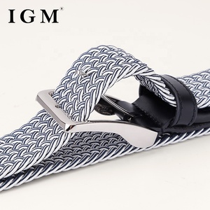 Vêtements décontractés à la mode avec <span class=keywords><strong>ceinture</strong></span> <span class=keywords><strong>tressée</strong></span> tissée et <span class=keywords><strong>corde</strong></span> pour hommes avec boucle en alliage avec logo personnalisé - Product Image 4