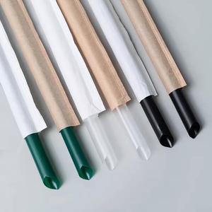 Disposable Boba Straws Individually Wrapped PP Drinking Straws Plastic PP Straws for Bubble Tea