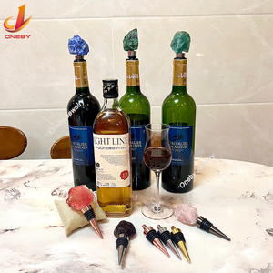 Bouchon de bouteille de vin en améthyste rose sculptée à la main, en pierres naturelles brutes, vente en gros, accessoires de bar, artisanat d'amour, pierres précieuses - Product Image 2