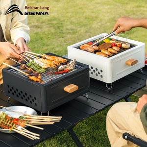 مجموعة شواء وشاي محمولة للتخييم في الهواء الطلق من بيشانلانج موديل SK201 مع موقد فحم كامل - Product Image 4