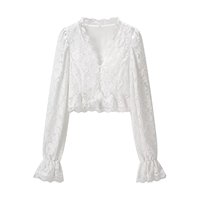 Conjunto de Falda y Blusa de Encaje Personalizado para Mujer, Cuello en V, Elegante y Sexy, Conjunto de Dos Piezas de Encaje, Conjunto a la Moda para Mujer, Ropa de Fiesta