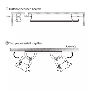 Chauffage de salle de yoga WIFI IR parapluie rayon infrarouge chauffage mural IP44 <span class=keywords><strong>radiateur</strong></span> portable sans bruit chauffage d'air électrique - Product Image 5